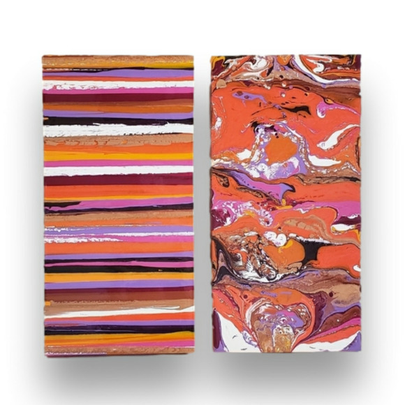 Fluid Art Acrylic Paintings Wooden Panel - Picture 6 of 6